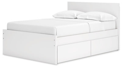Cama de plataforma Onita con paneles completos y almacenamiento en dos lados