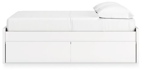 Cama de plataforma completa Onita con 2 compartimentos laterales