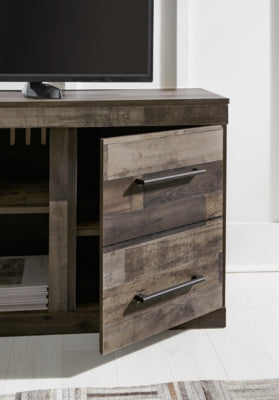Mueble de TV Derekson con chimenea eléctrica