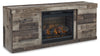 Mueble de TV Derekson con chimenea eléctrica