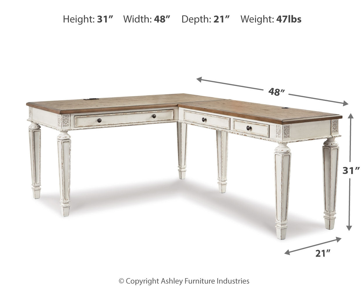 Realyn Home Office Desk Return