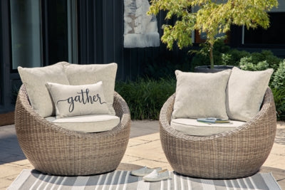 Sillón giratorio Danson con cojín (juego de 2)