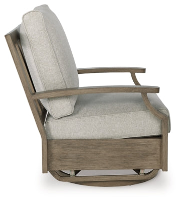 Silla giratoria para exteriores Rainier Ranch con cojín