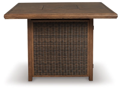 Paradise Trail Outdoor Counter Height Dining Table with 4 Barstools