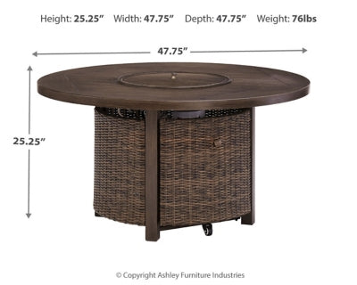 Mesa con fogón Paradise Trail con 4 sillones giratorios Nuvella