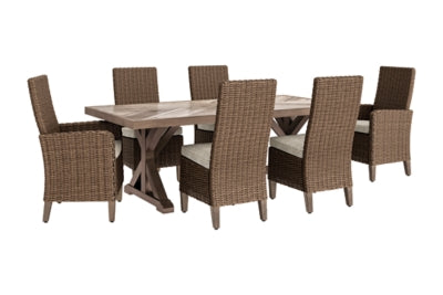Mesa de comedor de exterior Beachcroft con 6 sillas