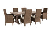 Mesa de comedor de exterior Beachcroft con 6 sillas