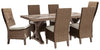 Mesa de comedor de exterior Beachcroft con 6 sillas
