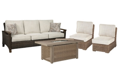 Outdoor Sofa, Lounge Chairs and Fire Pit