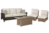 Outdoor Sofa, Lounge Chairs and Fire Pit