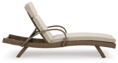 Chaise longue de exterior Beachcroft con cojín