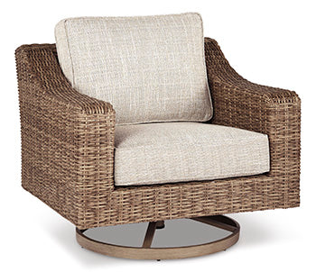 Sillón giratorio de exterior Beachcroft con cojín
