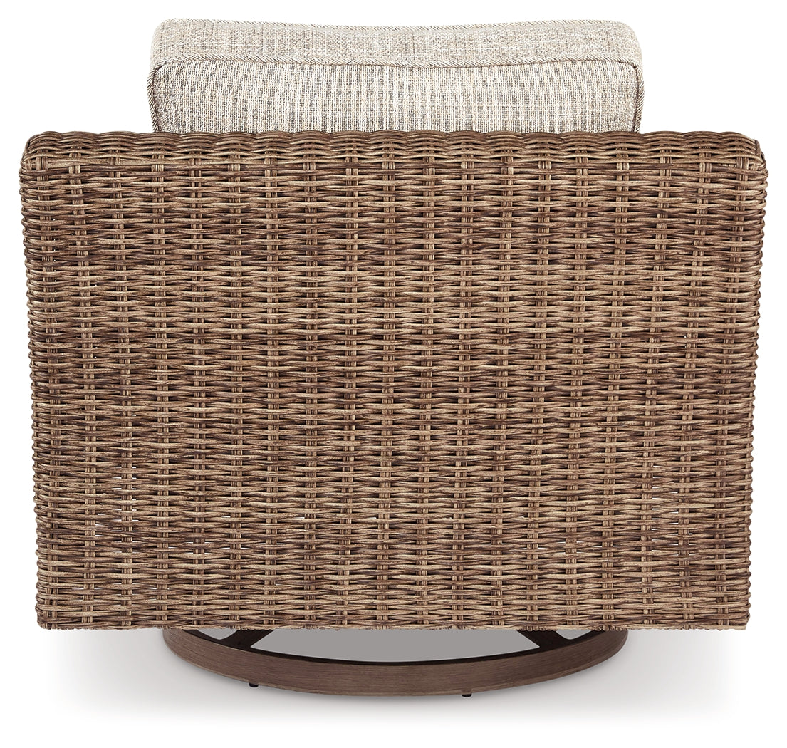 Sillón giratorio de exterior Beachcroft con cojín