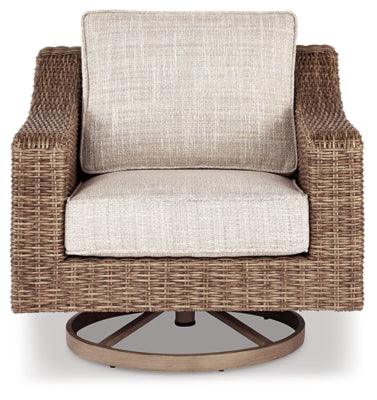Beachcroft 4-Piece Outdoor Sectional, 2 Arm Chairs, Lounge Chair and Bench