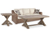 Beachcroft Nuvella Sofa with Coffee and End Table