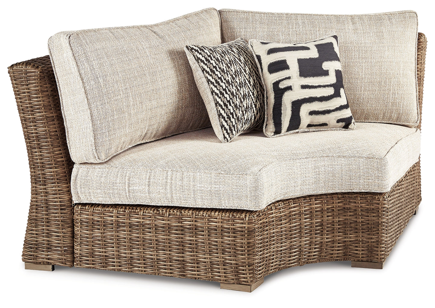 Silla de esquina curva para exteriores Beachcroft con cojín