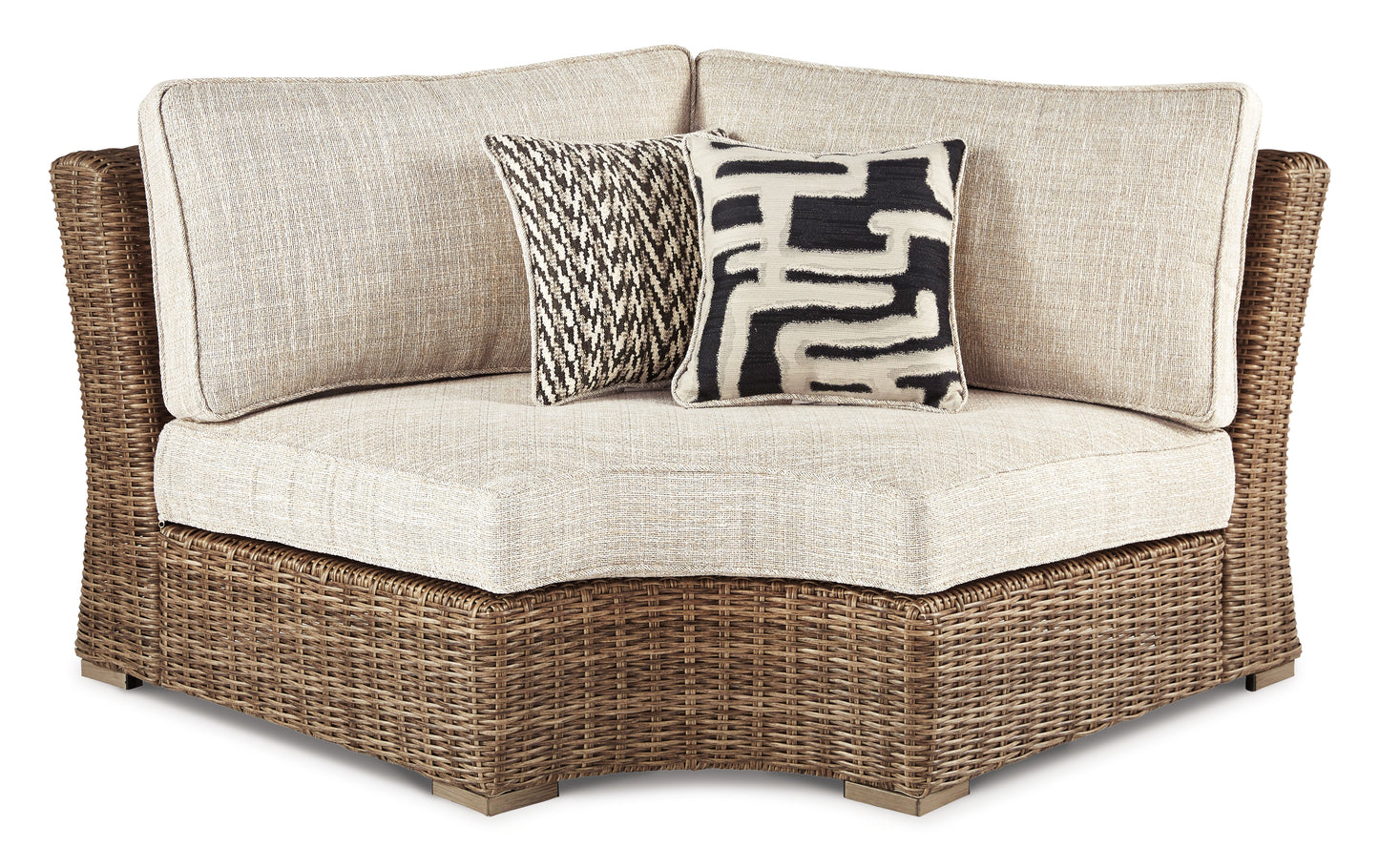 Silla de esquina curva para exteriores Beachcroft con cojín