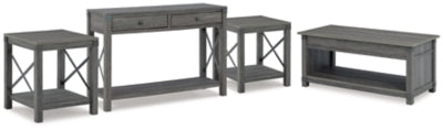 Freedan Lift-top Coffee Table, 2 End Tables and Console