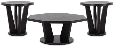 Paquete de mesa auxiliar de 3 piezas