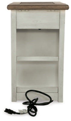 Bolanburg Chairside End Table with USB Ports & Outlets
