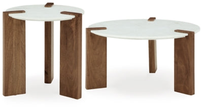 Paquete de mesa auxiliar de 2 piezas