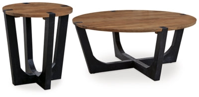 Paquete de mesa auxiliar de 2 piezas