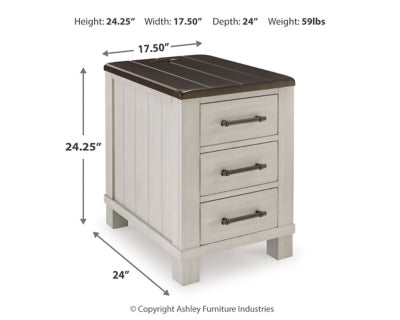 Darborn Lift-top Coffee Table and 2 Chairside End Tables