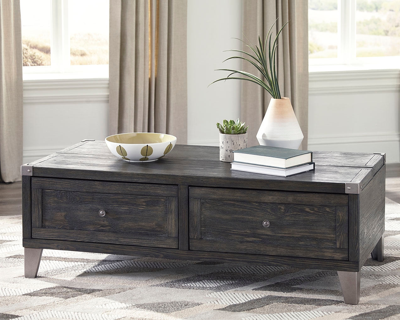Mesa de centro Todoe con tapa elevable