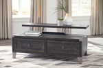 Mesa de centro Todoe con tapa elevable