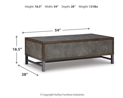 Derrylin Lift-top Coffee Table and 2 End Tables