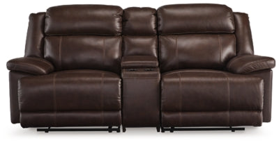 Loveseat reclinable eléctrico de dos piezas VonKurt con consola