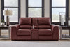 Loveseat eléctrico reclinable Alessandro con consola