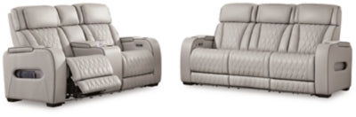 Sofá reclinable eléctrico, loveseat y sillón reclinable Boyington