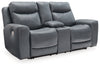 Loveseat reclinable eléctrico Mindanao con consola
