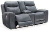 Loveseat reclinable eléctrico Mindanao con consola