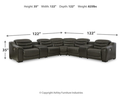 Center Line 7-Piece Power Reclining Sectional