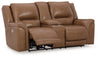 Loveseat reclinable eléctrico Trasimeno con consola
