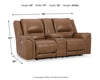 Loveseat reclinable eléctrico Trasimeno con consola