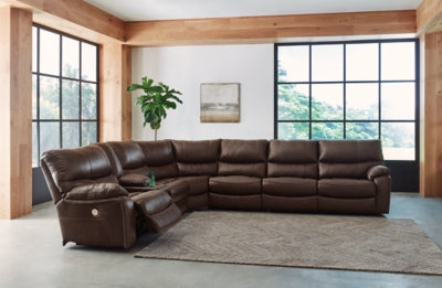 Seccional reclinable eléctrico Family Circle de 4 piezas
