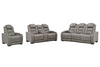 Sofá y loveseat reclinables eléctricos Man-Den con sillón reclinable eléctrico