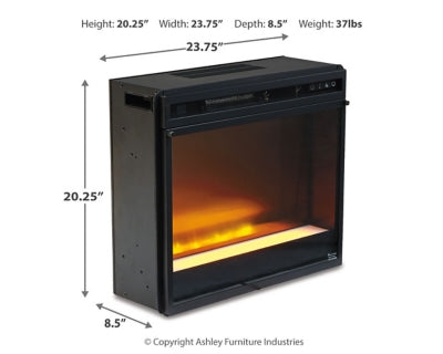 Mueble para TV Willowton de 64" con chimenea eléctrica
