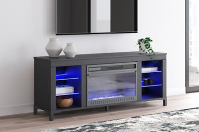 Mueble para TV Cayberry de 60" con chimenea eléctrica