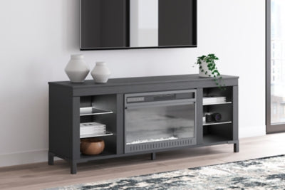 Mueble para TV Cayberry de 60" con chimenea eléctrica