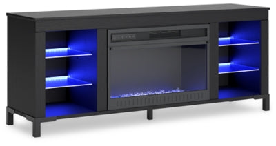 Mueble para TV Cayberry de 60" con chimenea eléctrica