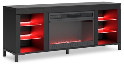 Mueble para TV Cayberry de 60" con chimenea eléctrica