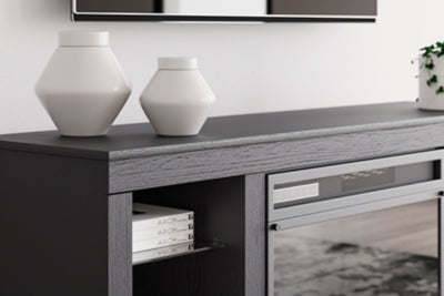 Mueble para TV Cayberry de 60" con chimenea eléctrica
