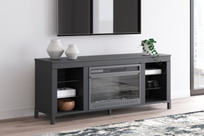 Mueble para TV Cayberry de 60" con chimenea eléctrica