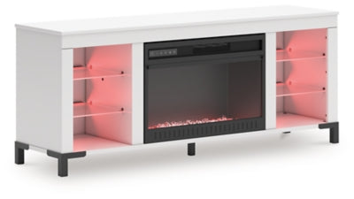 Mueble para TV Brollevi de 60" con chimenea eléctrica