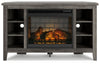 Mueble de TV esquinero con chimenea eléctrica Arlenbry