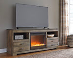 Mueble para TV Trinell de 63" con chimenea eléctrica